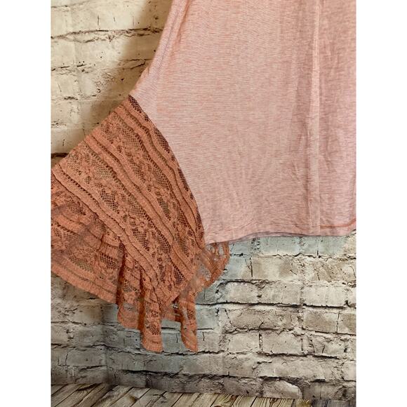 LOGO Lori Goldstein Top Womens Medium Rust Open Front Lagenlook Flowy Stretch - Picture 14 of 14